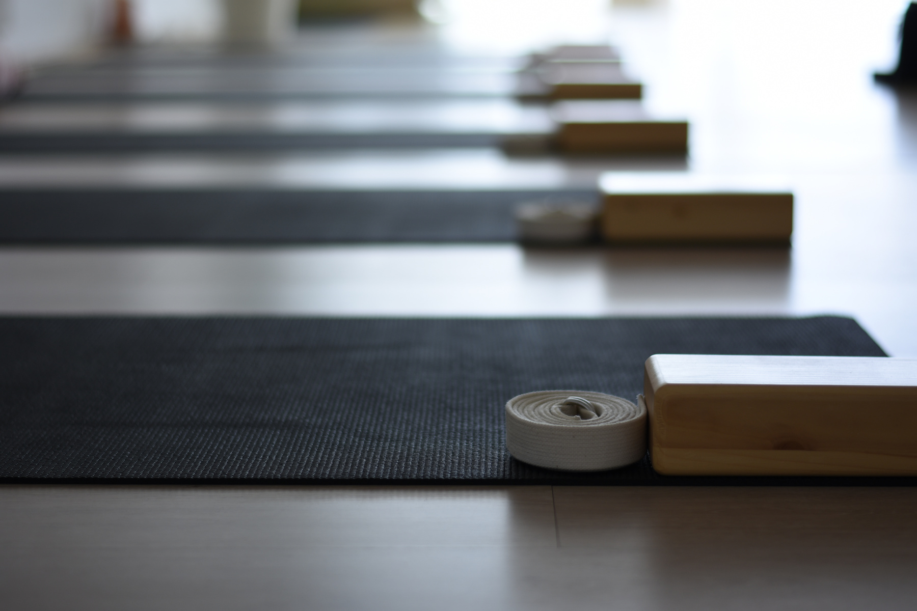 beautiful empty yoga studio